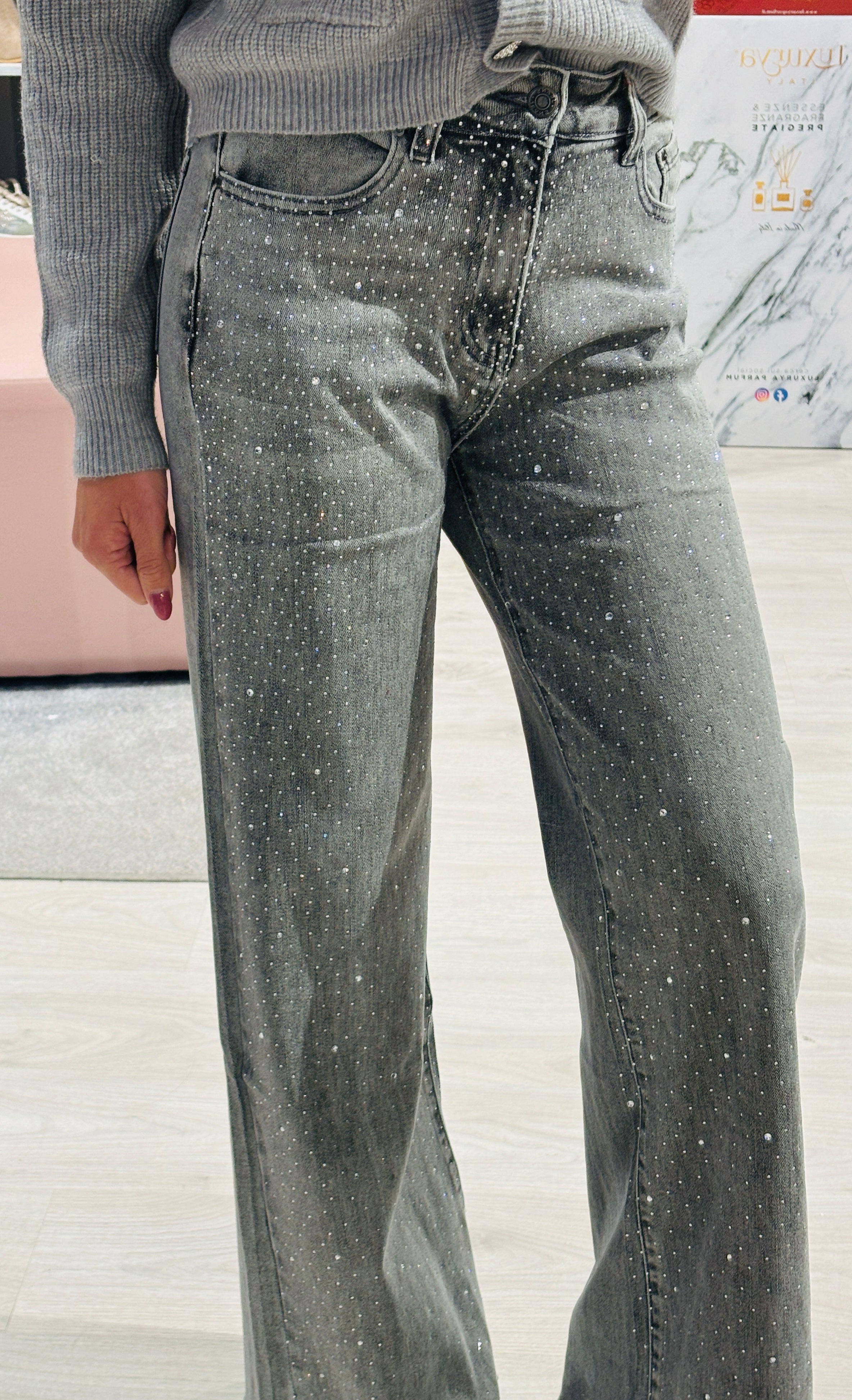 Jeans Sparkly Grey