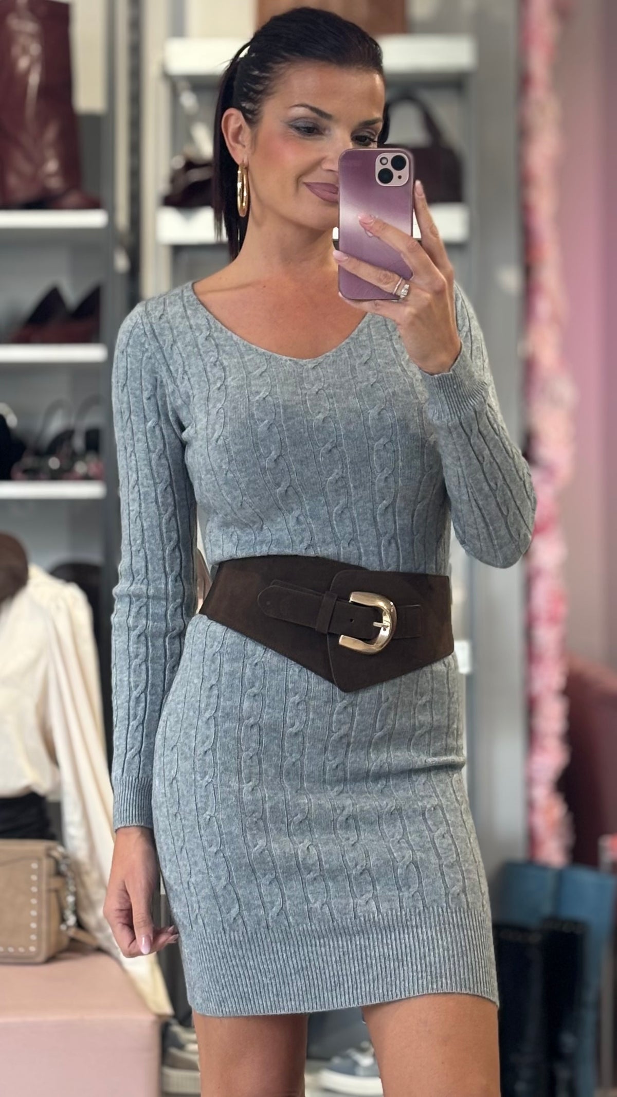 Abito Maglia Treccia