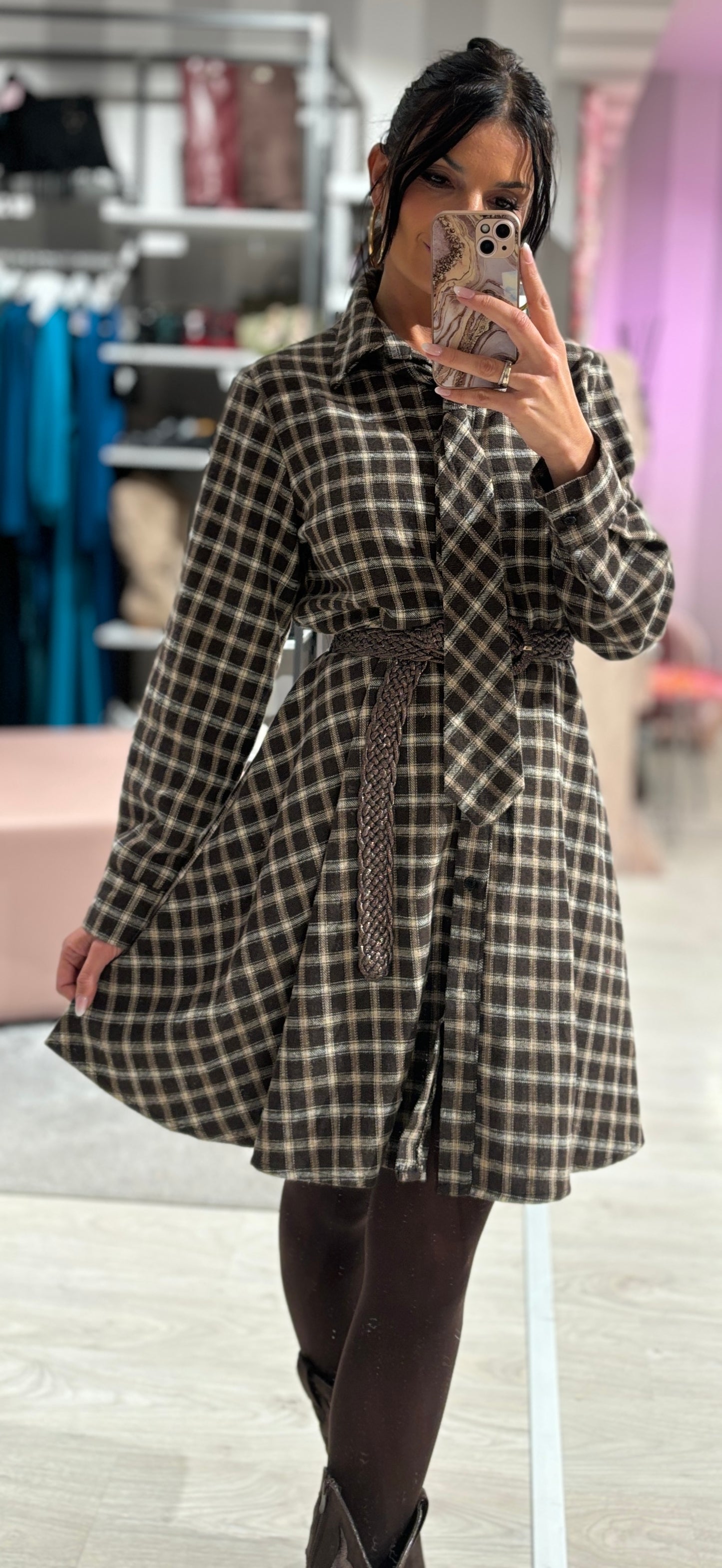 Abito Check Skirt