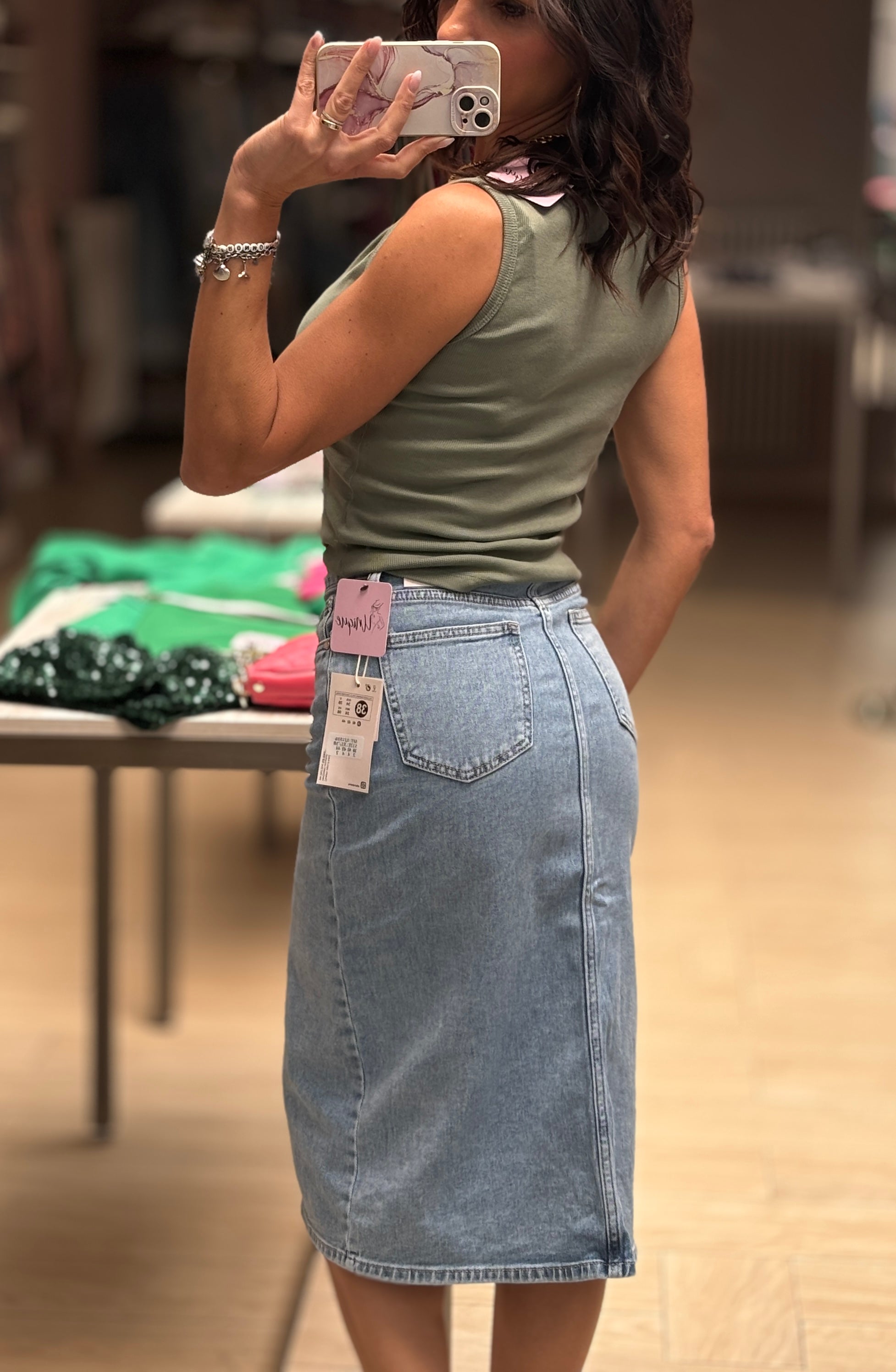 Gonna Jeans Longuette