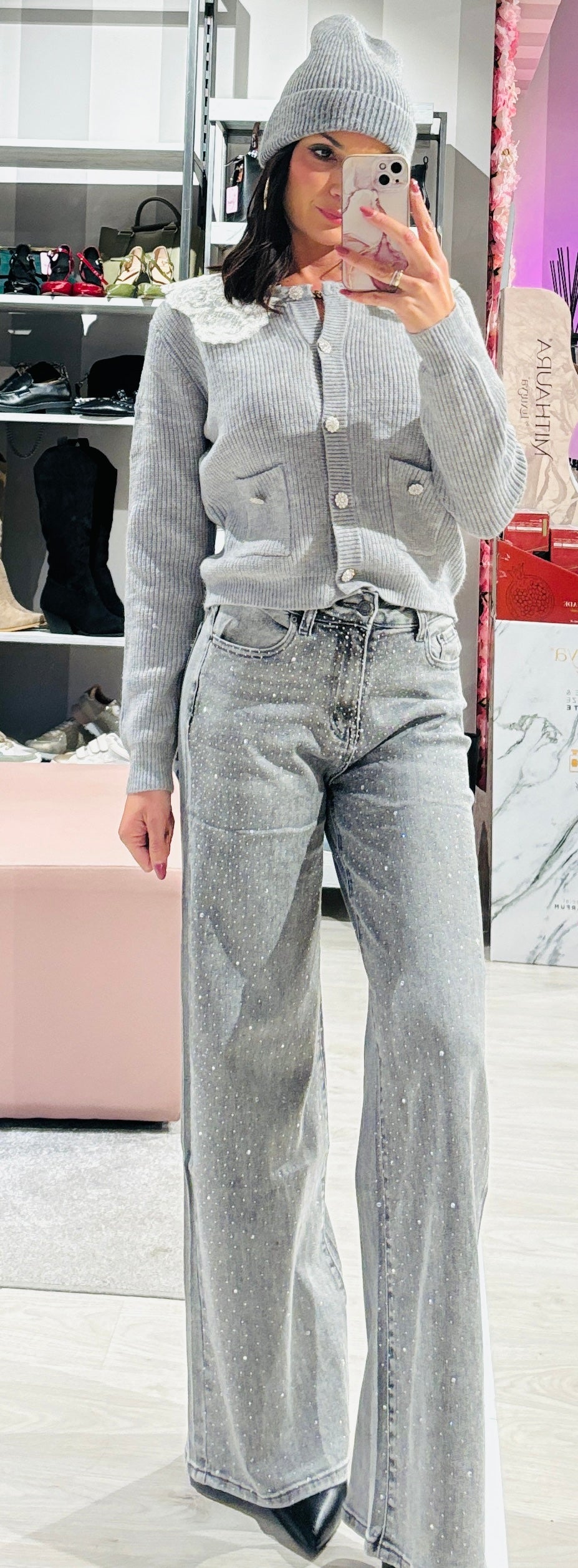Jeans Sparkly Grey