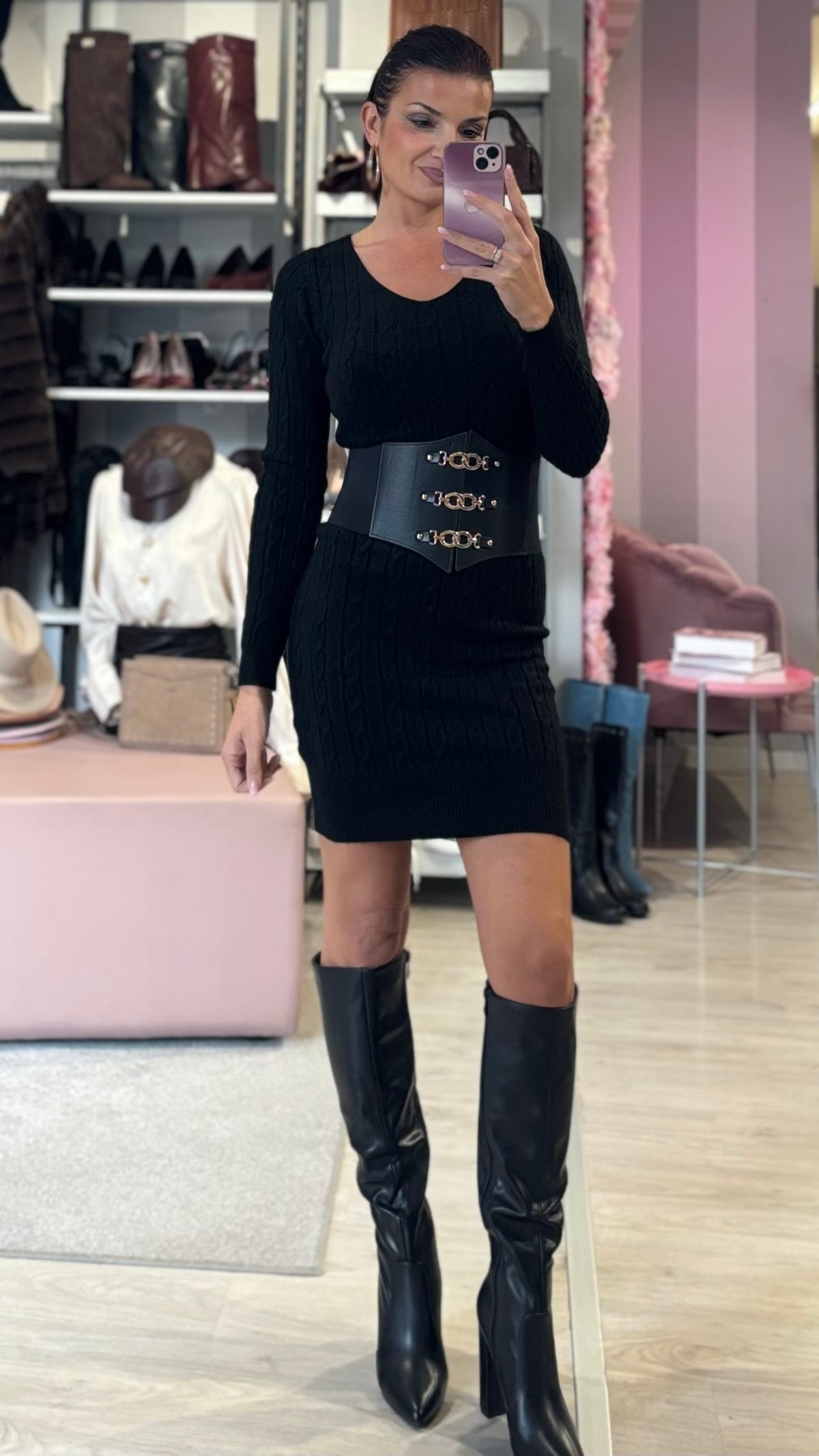 Abito Maglia Treccia