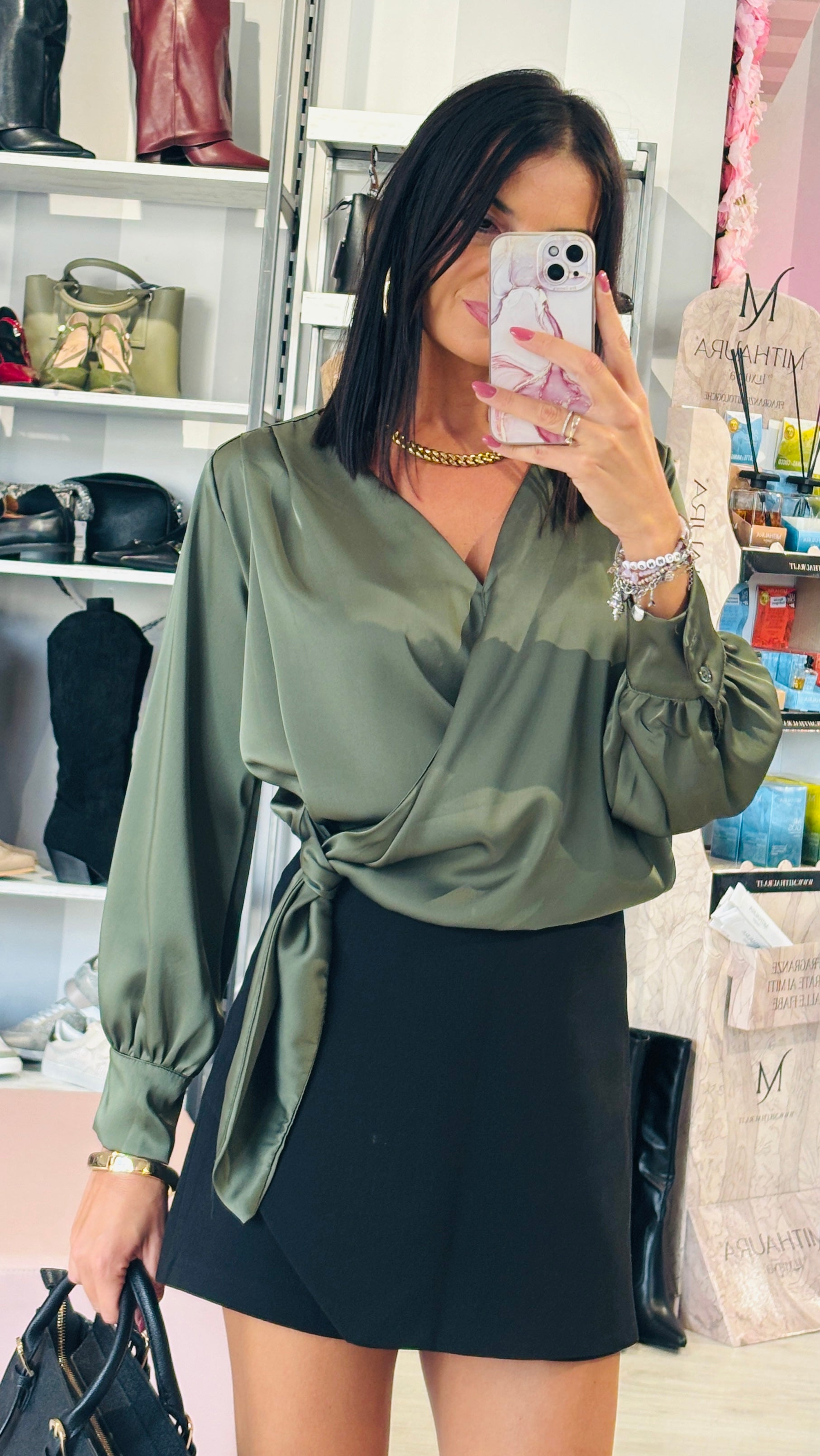 Camicia Saten Nodo