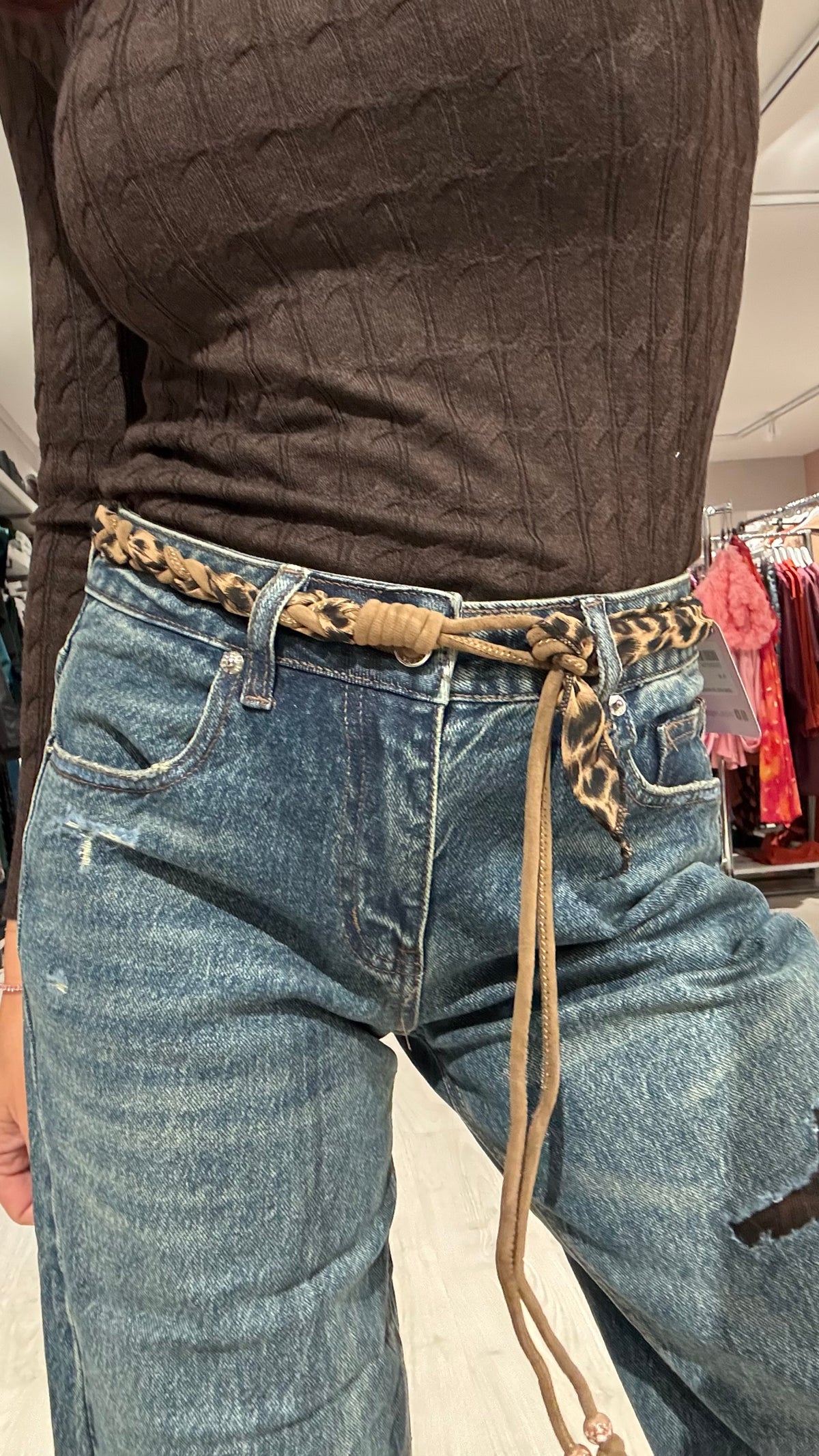 Jeans Wide Leg Animalier