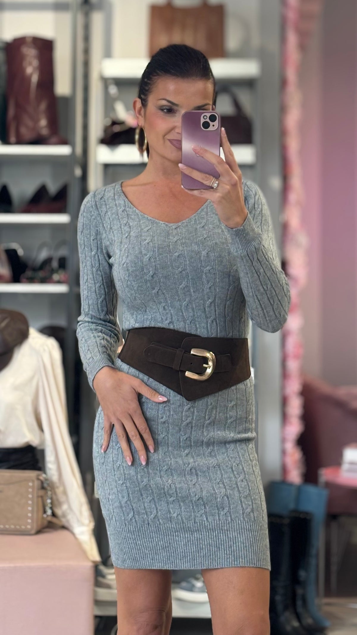 Abito Maglia Treccia