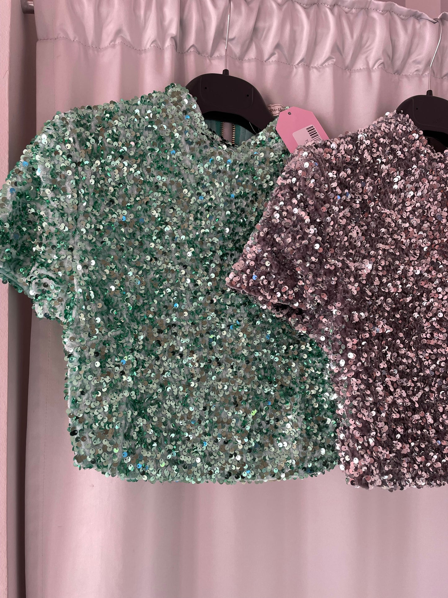 Crop top paillettes