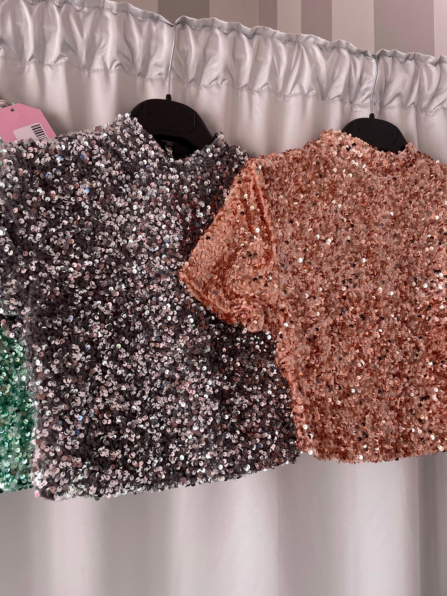 Crop top paillettes